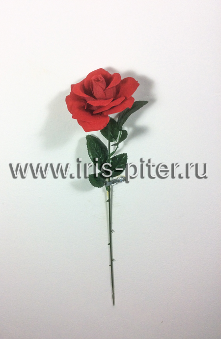 Роза одиночная бархатная