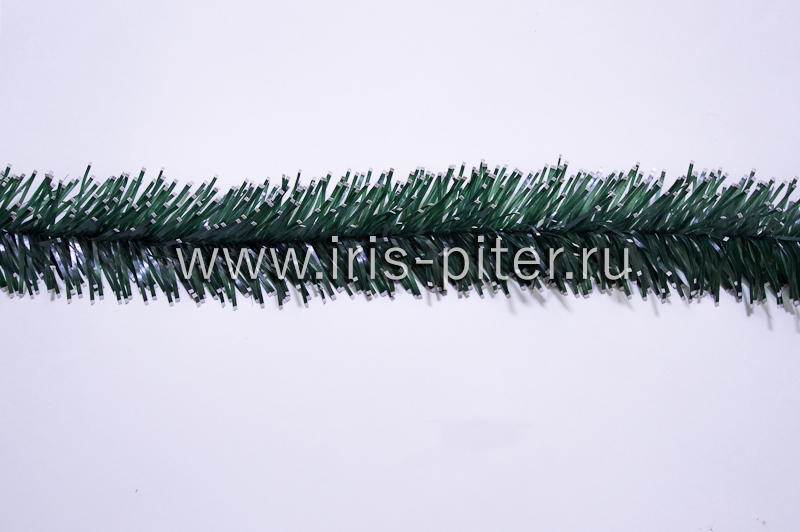 Гирлянда елка зеленая с белым кончиком