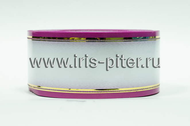 Лента золотая полоса  перламутровая 7/50 