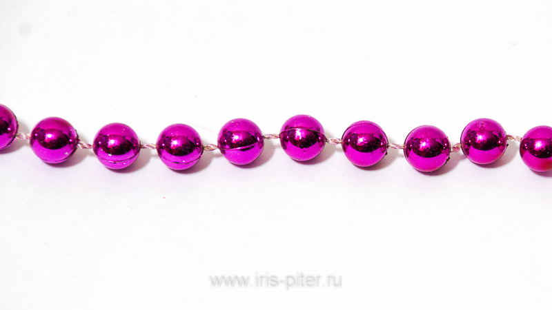 Бусы розовые 8мм
