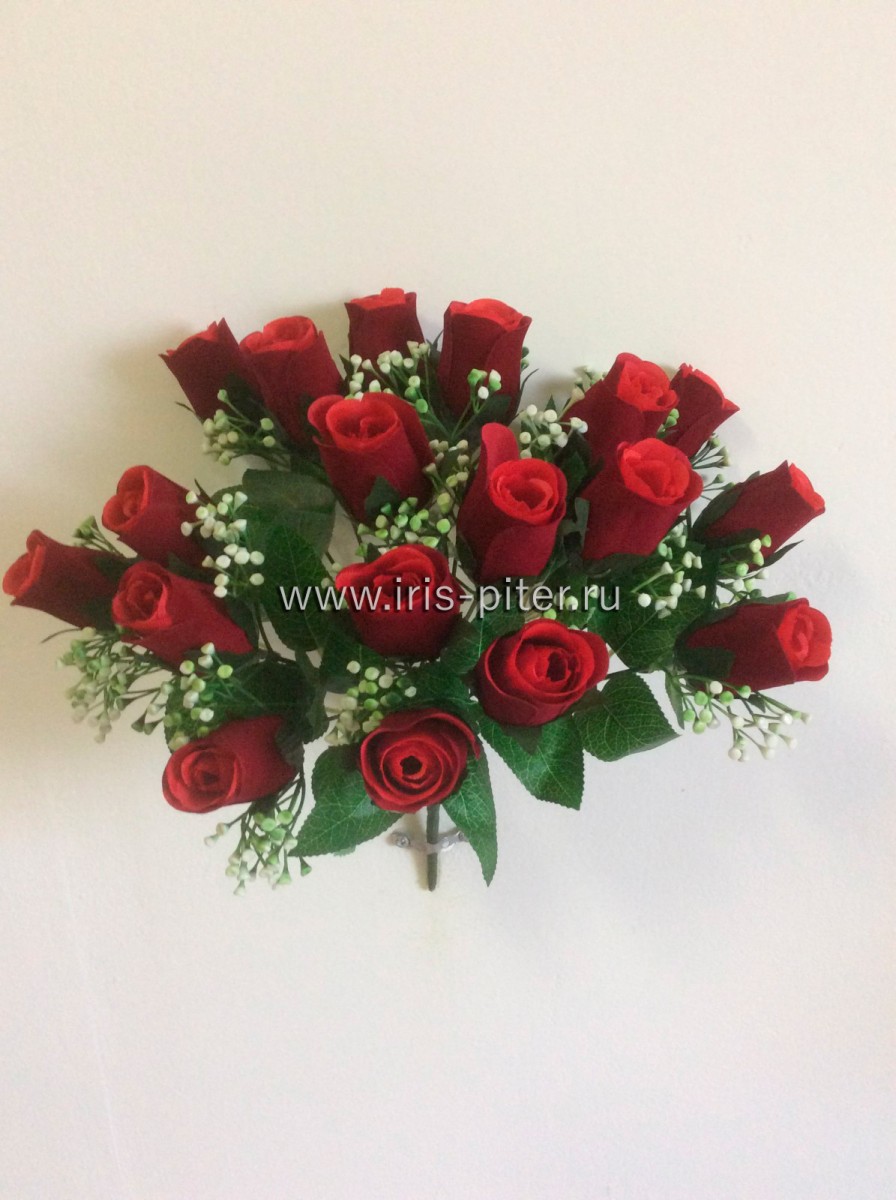 Букет роза 18г бутон барх с кашкой 