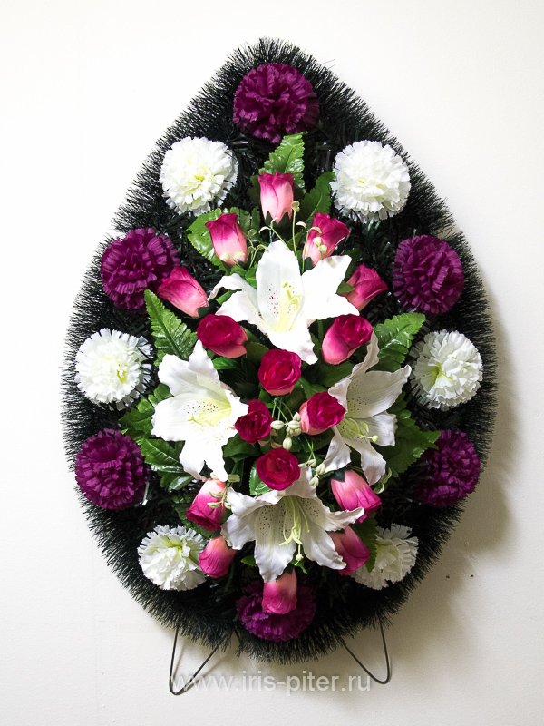 Венок малый с лилией и розой