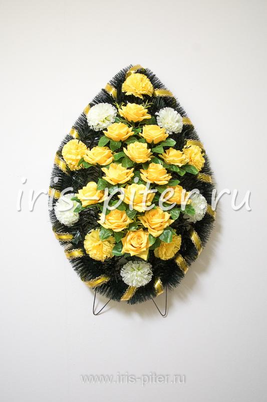 Венок малый с раскрытой розой