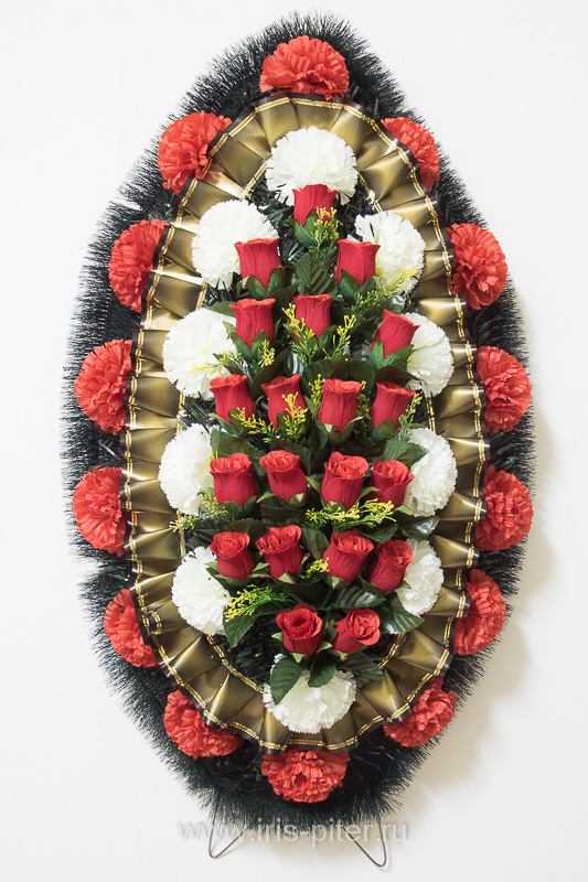 Венок средний (с розой бутон) 105*55