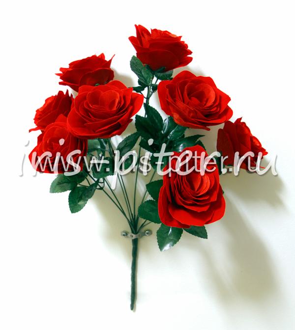 Букет роза 9г бархатная раскр