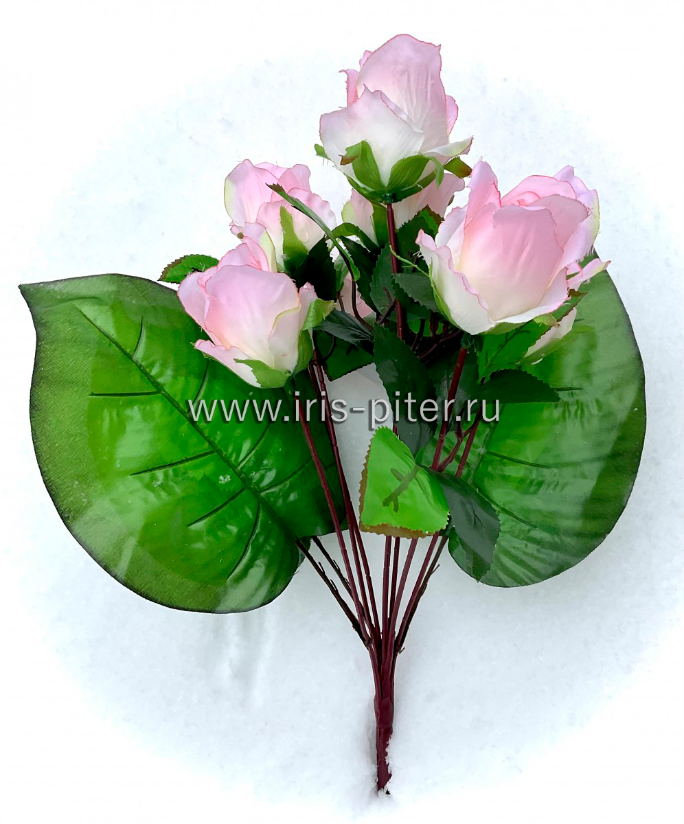 Букет роза 7г с листом