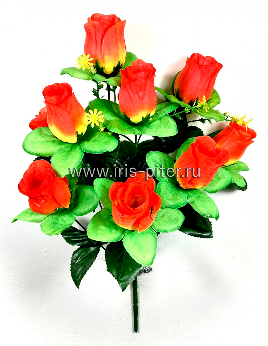 Букет роза 9г бутон с юбкой