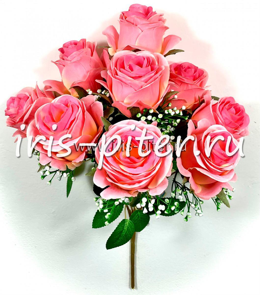 Букет роза 9г с кашкой 