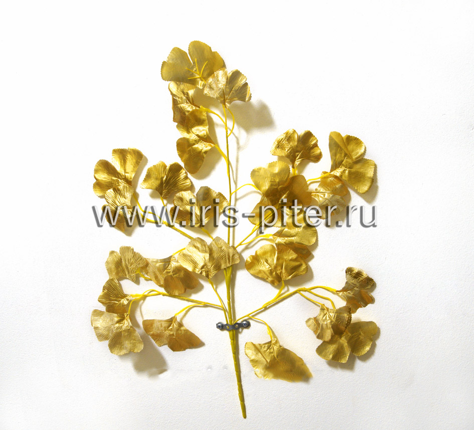 Ветка гинкго золото 