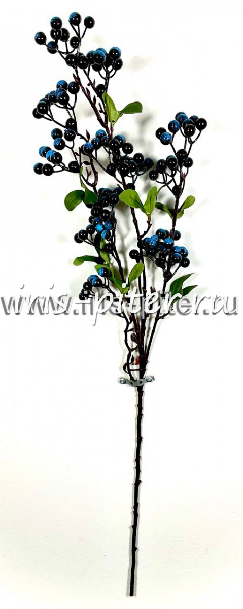 ветка ягоды зонтик сине-черная