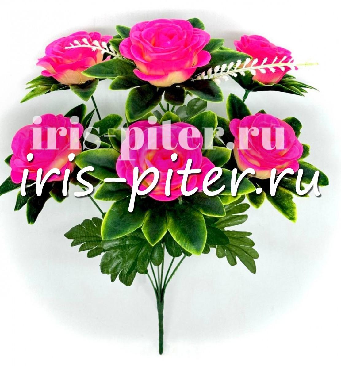 Букет роза 6г полубутон с юбкой