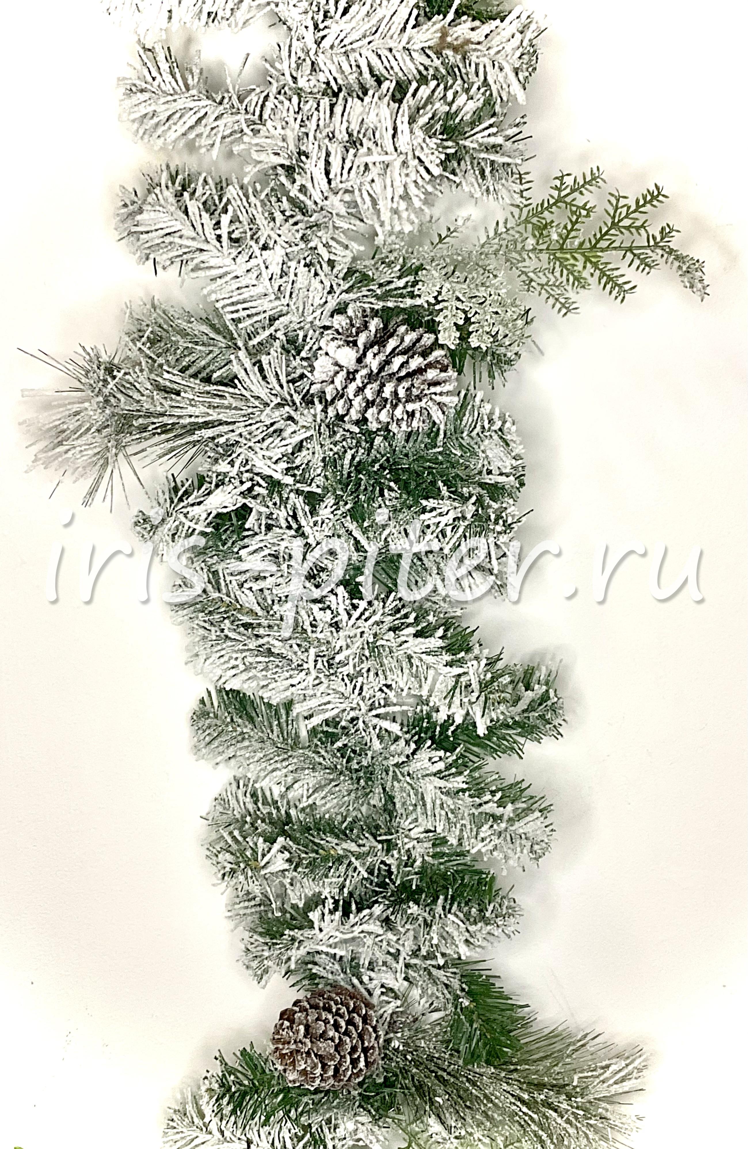 лиана ель+сосна заснеженные с шишками 