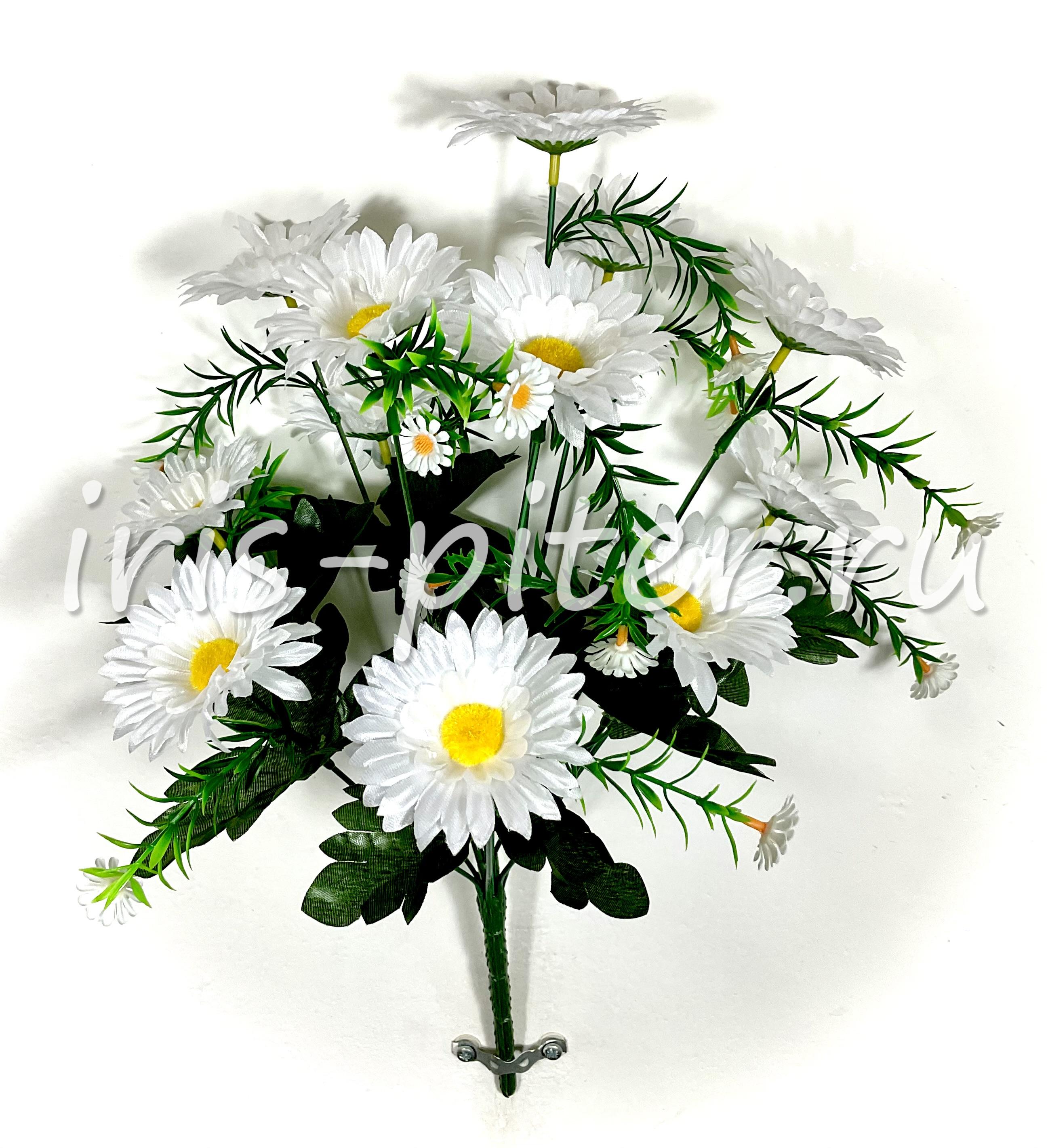 Букет ромашка 18г с ромашкой атласная 