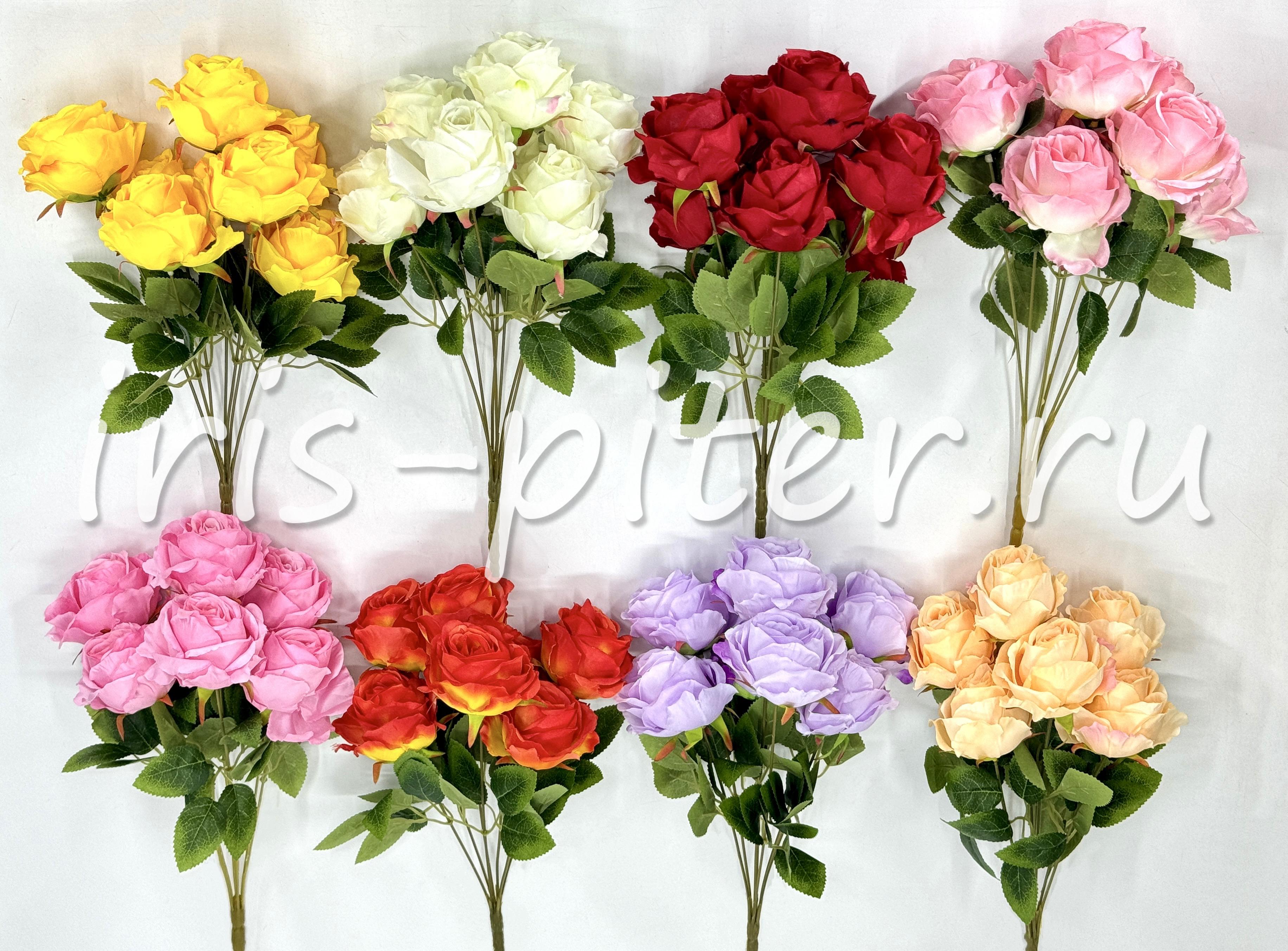 Букет роза 7г полураскрытая