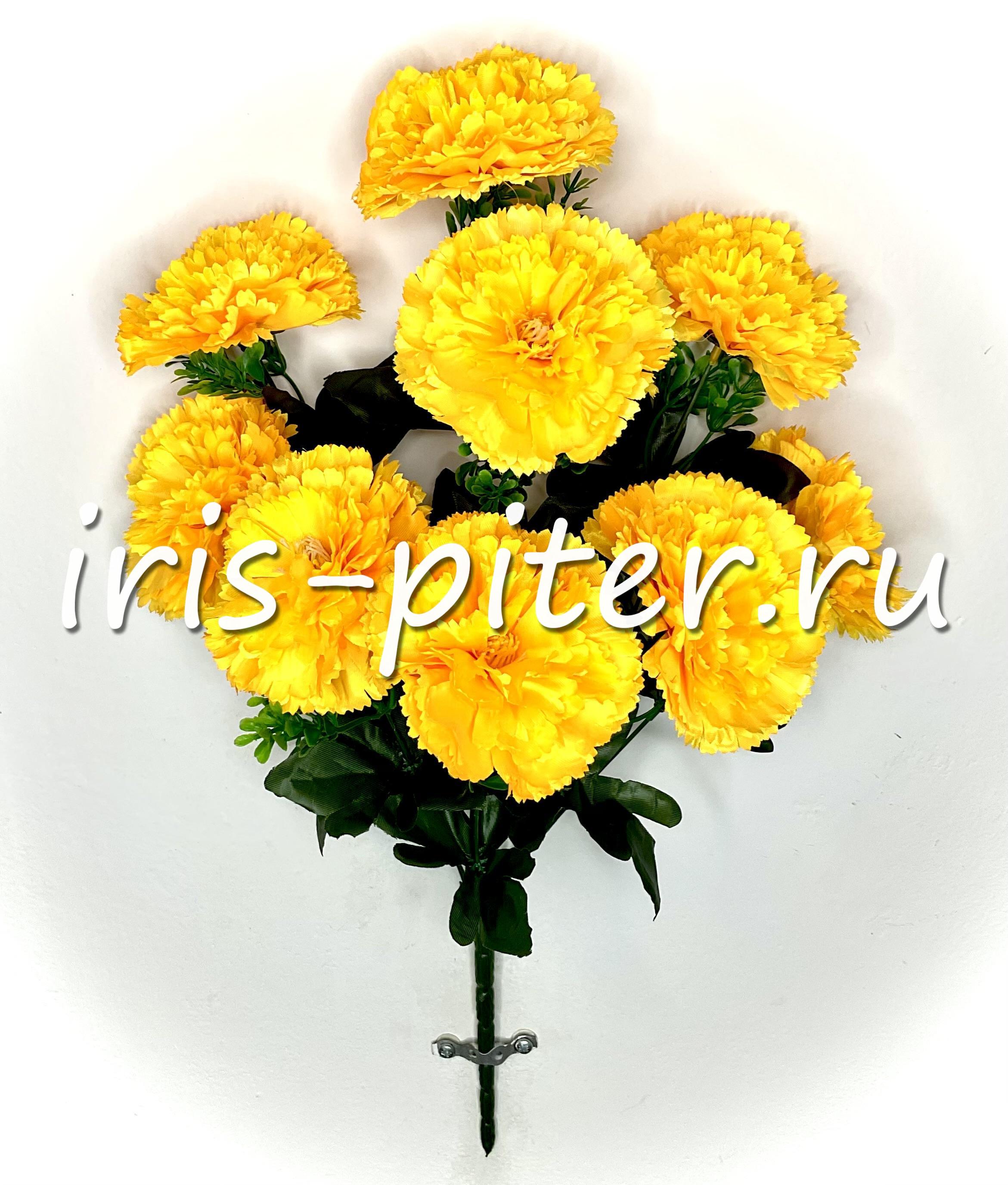 Букет гвоздика 9г атласная