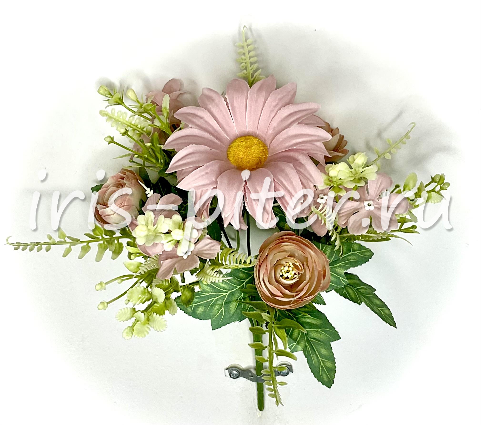 Букет гербера+камелия и гортензия 7г