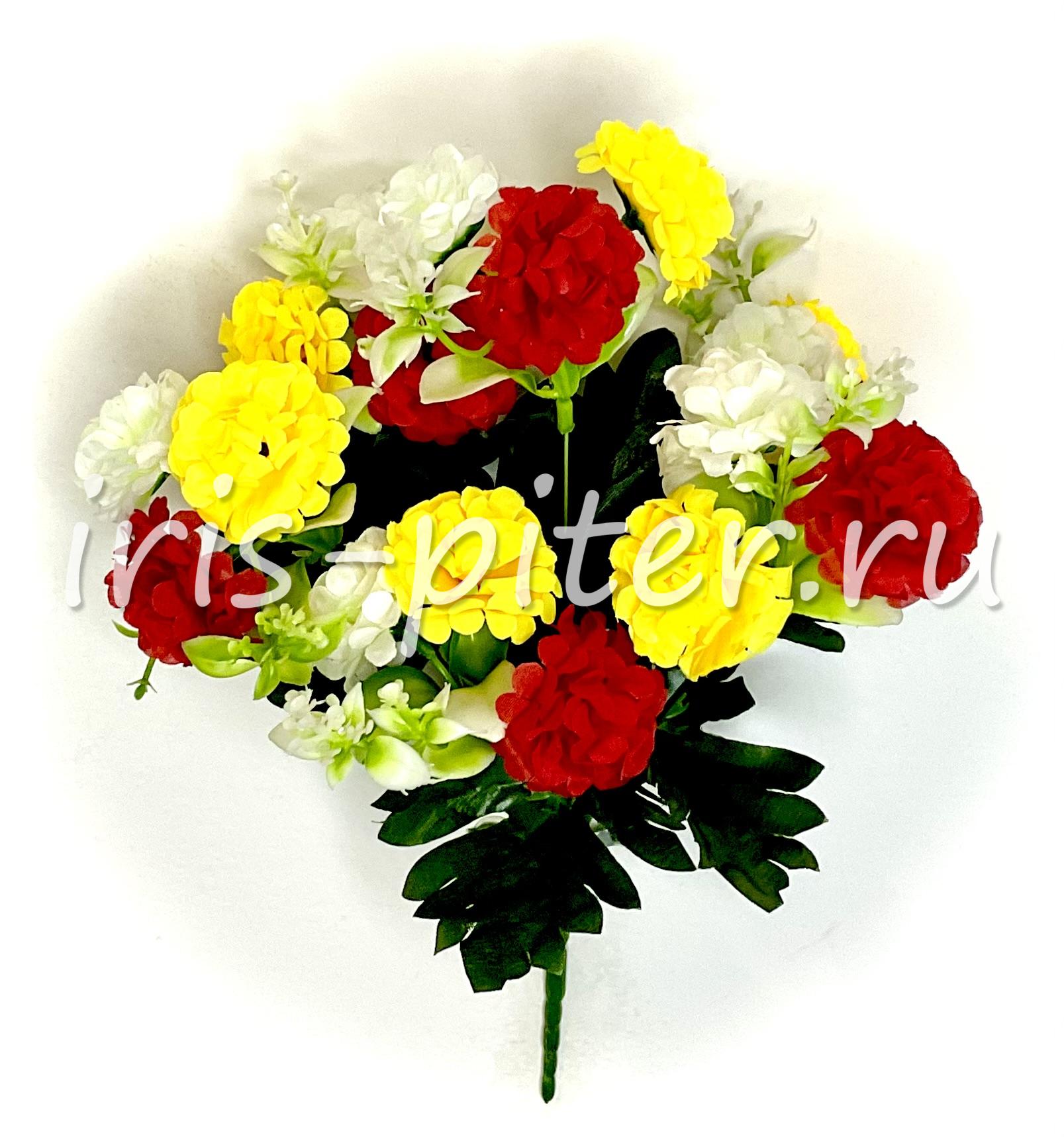 Букет хризантема 18г трехцветная