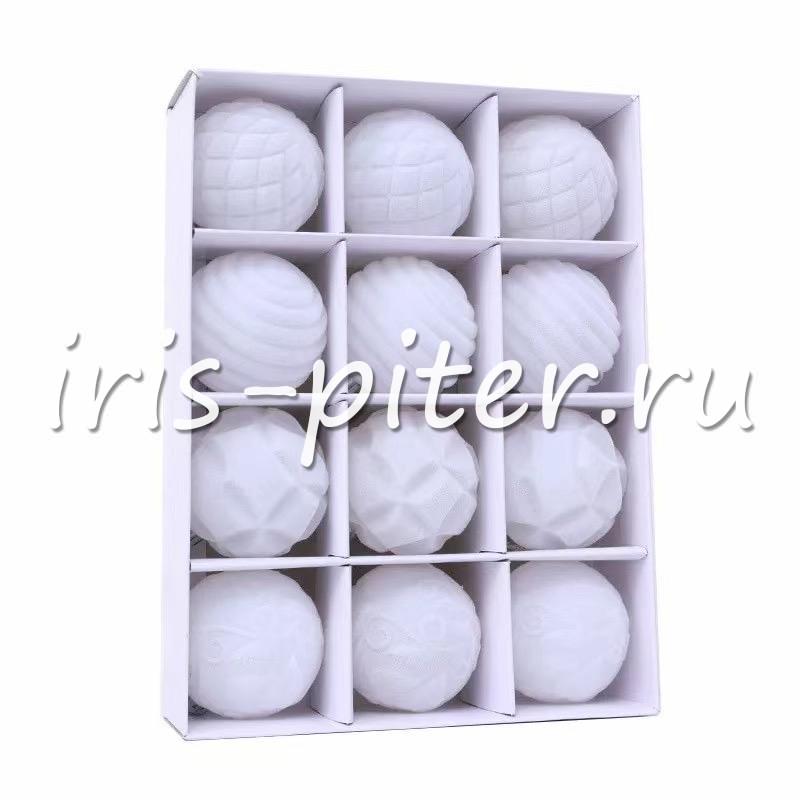 шарики 5см матовые фигурные 12шт