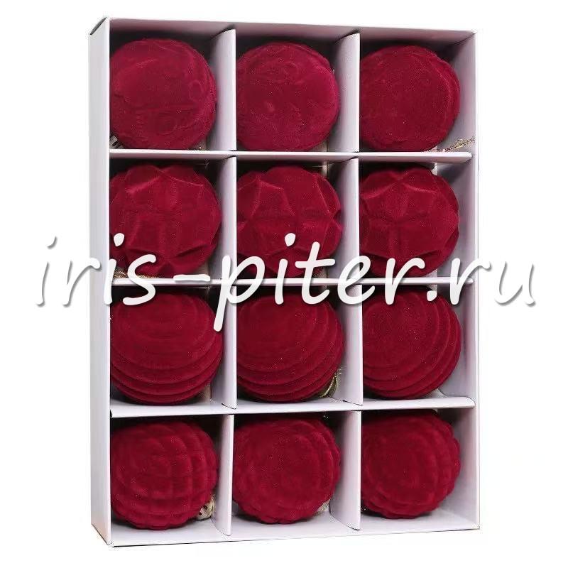 шарики 5см матовые фигурные 12шт