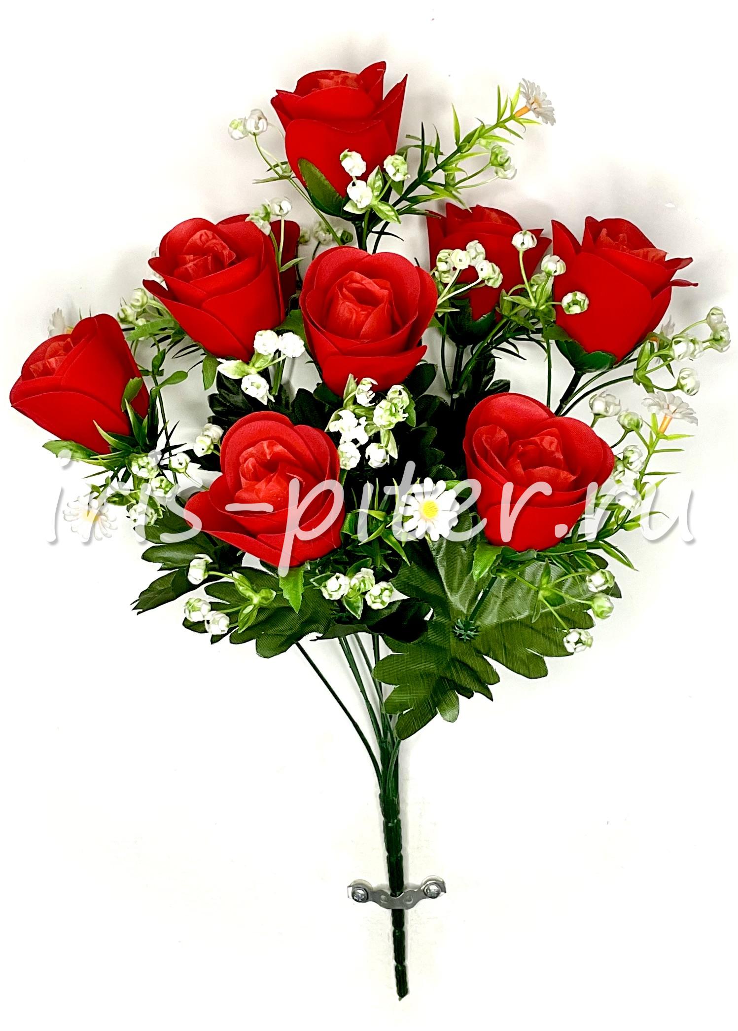 Букет Роза 9г бутон с ромашкой 