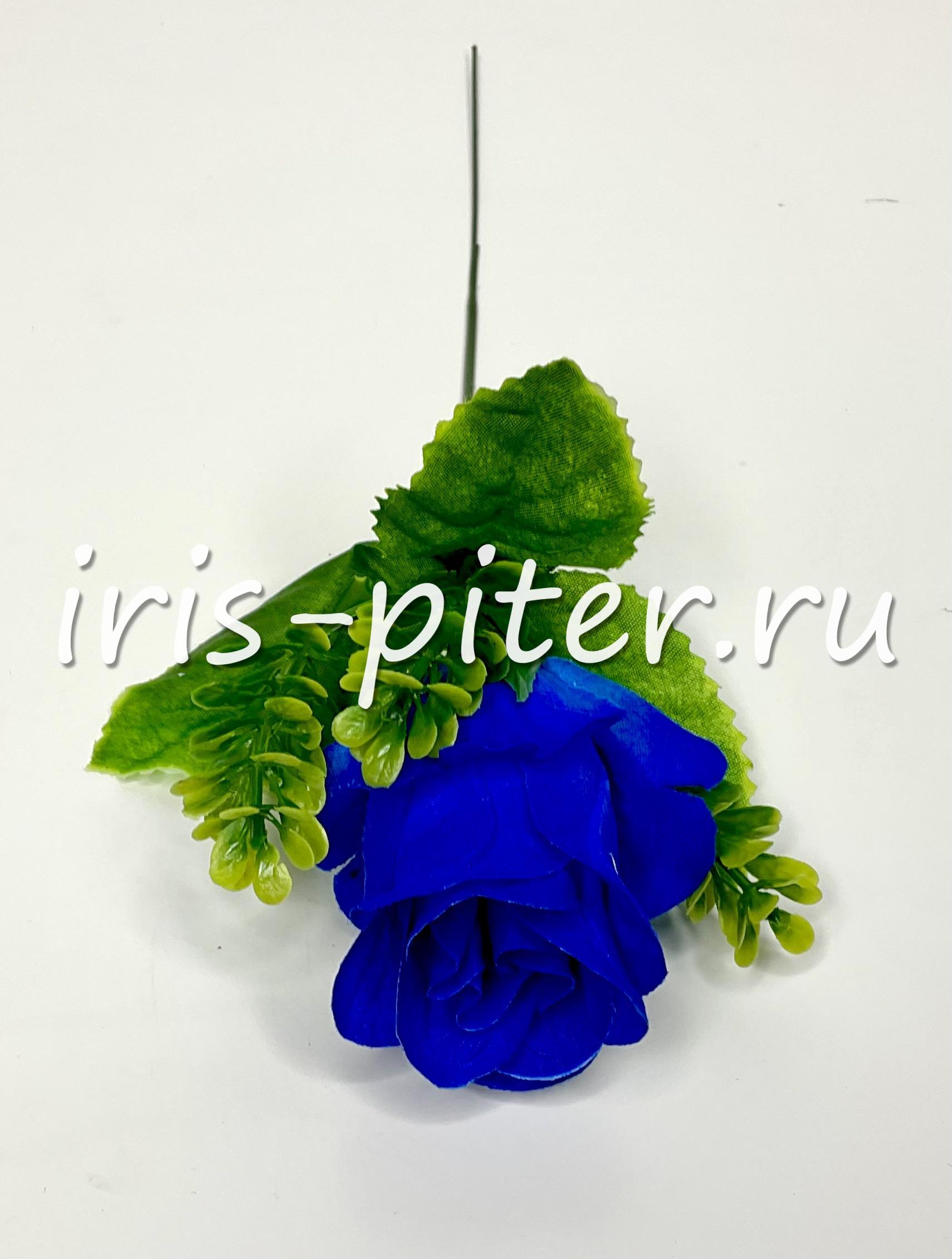 Голова розы бутон со стеблем 