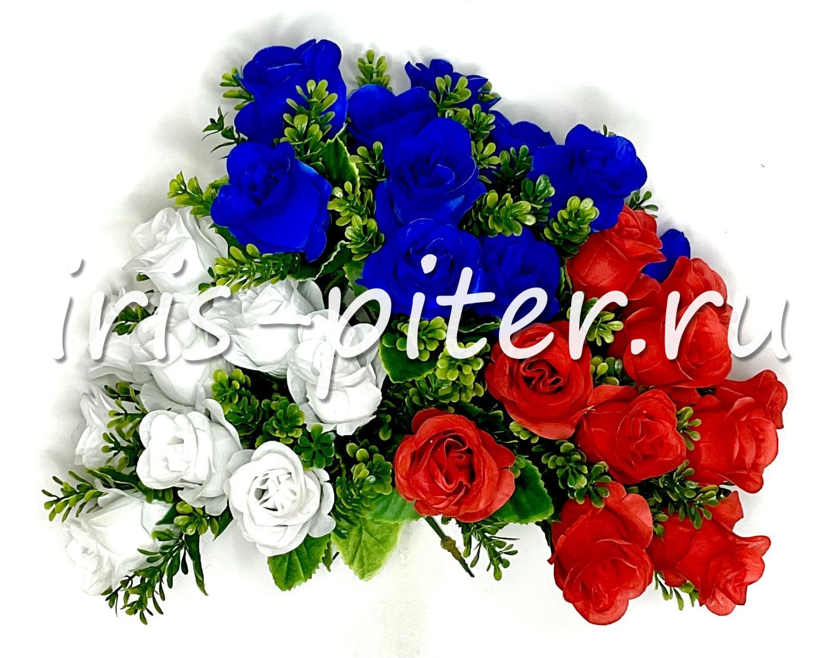 Голова розы бутон со стеблем 